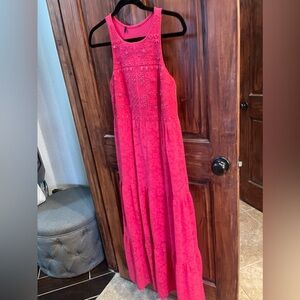 Hoy pink/fuccia long dress. Size S